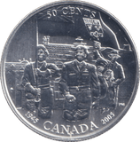 2005 SILVER 50 CENTS CANADA - SILVER WORLD COINS - Cambridgeshire Coins