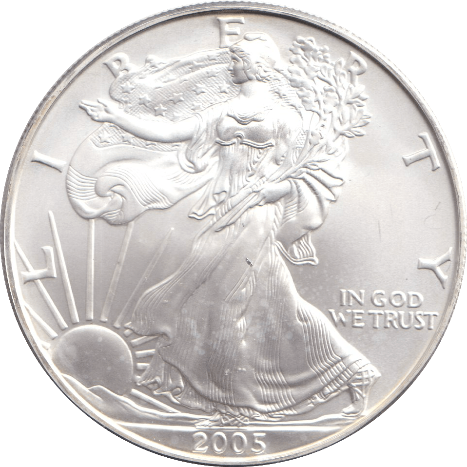 2005 SILVER ONE DOLLAR USA - SILVER WORLD COINS - Cambridgeshire Coins