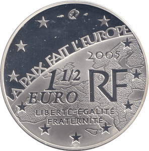 2005 SILVER PROOF 1 1/2 EUROS FRANCE - SILVER WORLD COINS - Cambridgeshire Coins