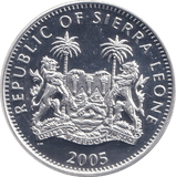 2005 SILVER PROOF 10 DOLLAR REPUBLIC OF SIERRA LEONE - SILVER WORLD COINS - Cambridgeshire Coins