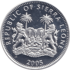 2005 SILVER PROOF 10 DOLLAR REPUBLIC OF SIERRA LEONE - SILVER WORLD COINS - Cambridgeshire Coins