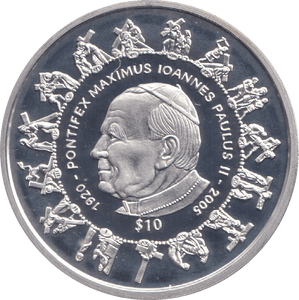 2005 SILVER PROOF 10 DOLLAR REPUBLIC OF SIERRA LEONE - SILVER WORLD COINS - Cambridgeshire Coins