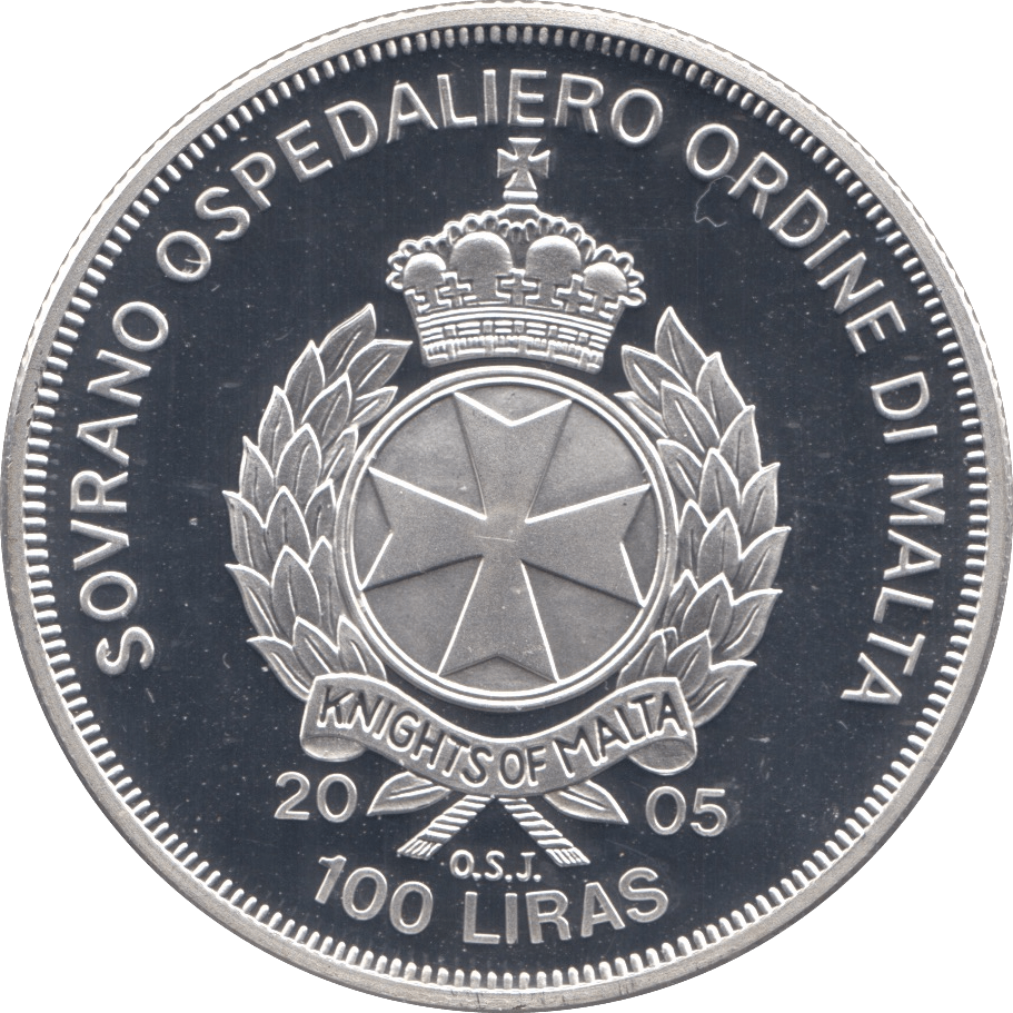 2005 SILVER PROOF 100 LIRA MALTA - SILVER WORLD COINS - Cambridgeshire Coins