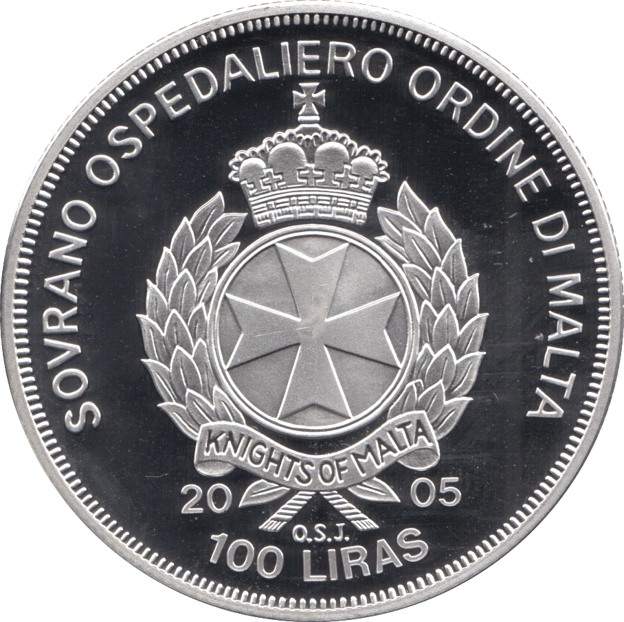 2005 SILVER PROOF 100 LIRA MALTA - SILVER WORLD COINS - Cambridgeshire Coins