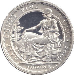 2005 SILVER PROOF 1/2 OZ BRITANNIA 1 POUND - SILVER WORLD COINS - Cambridgeshire Coins