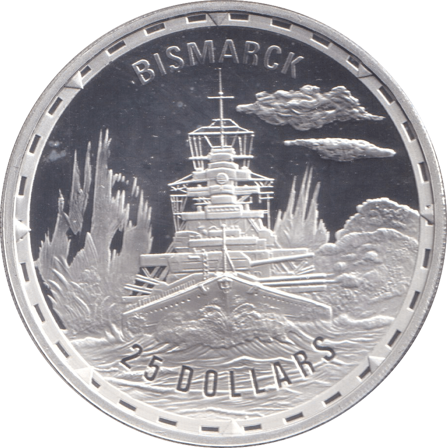 2005 SILVER PROOF 25 DOLLAR BISMARCK SOLOMON ISLANDS - SILVER WORLD COINS - Cambridgeshire Coins