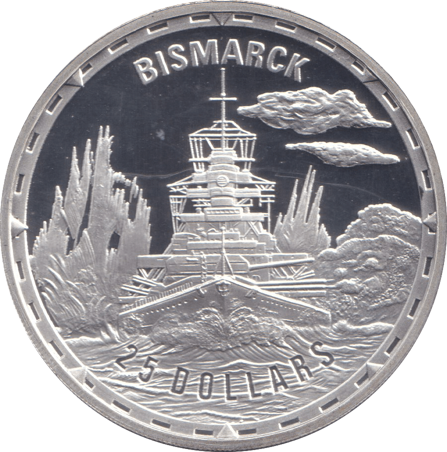2005 SILVER PROOF 25 DOLLAR BISMARCK - SILVER WORLD COINS - Cambridgeshire Coins