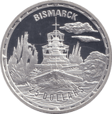 2005 SILVER PROOF 25 DOLLAR BISMARCK - SILVER WORLD COINS - Cambridgeshire Coins