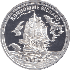 2005 SILVER PROOF 25 DOLLAR BONHOMME RICHARD SOLOMON ISLANDS - SILVER WORLD COINS - Cambridgeshire Coins
