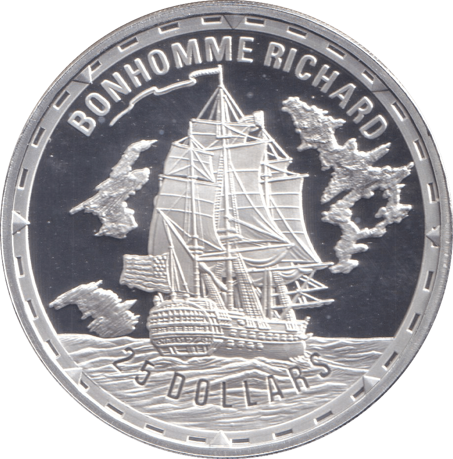 2005 SILVER PROOF 25 DOLLAR BONHOMME RICHARD SOLOMON ISLANDS - SILVER WORLD COINS - Cambridgeshire Coins