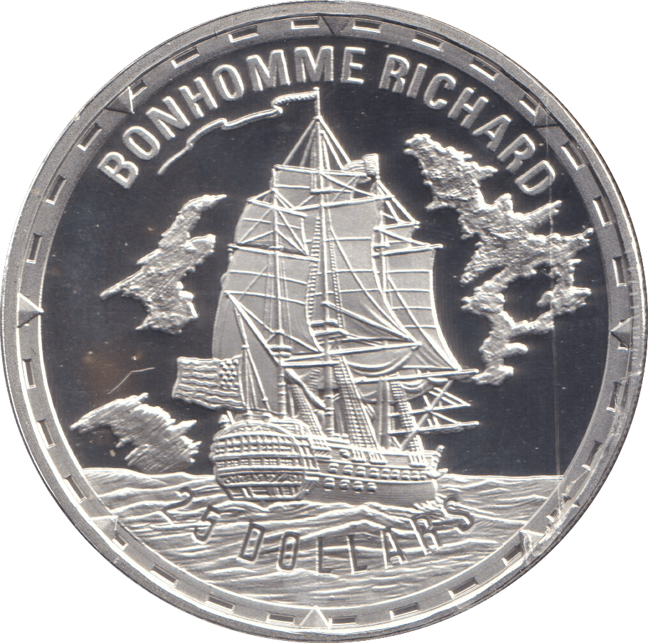 2005 SILVER PROOF 25 DOLLAR BONHOMME RICHARD - SILVER WORLD COINS - Cambridgeshire Coins