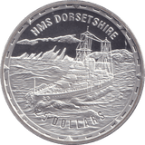 2005 SILVER PROOF 25 DOLLAR HMS DORSETSHIRE - SILVER WORLD COINS - Cambridgeshire Coins