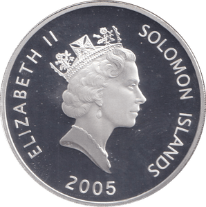 2005 SILVER PROOF 25 DOLLAR HMS VICTORY SOLOMON ISLANDS - SILVER WORLD COINS - Cambridgeshire Coins