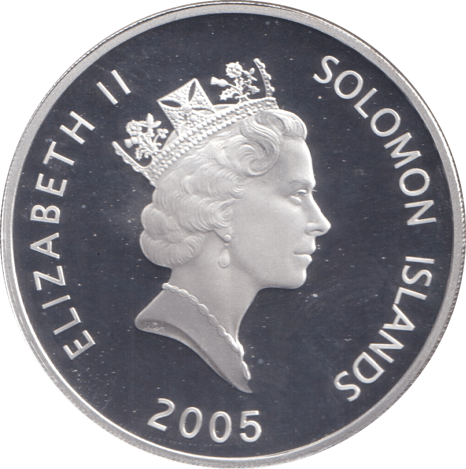 2005 SILVER PROOF 25 DOLLAR HMS VICTORY SOLOMON ISLANDS - SILVER WORLD COINS - Cambridgeshire Coins