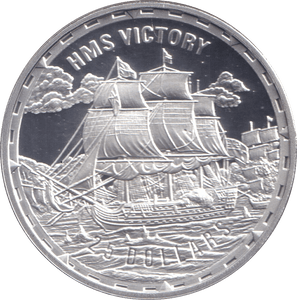 2005 SILVER PROOF 25 DOLLAR HMS VICTORY SOLOMON ISLANDS - SILVER WORLD COINS - Cambridgeshire Coins