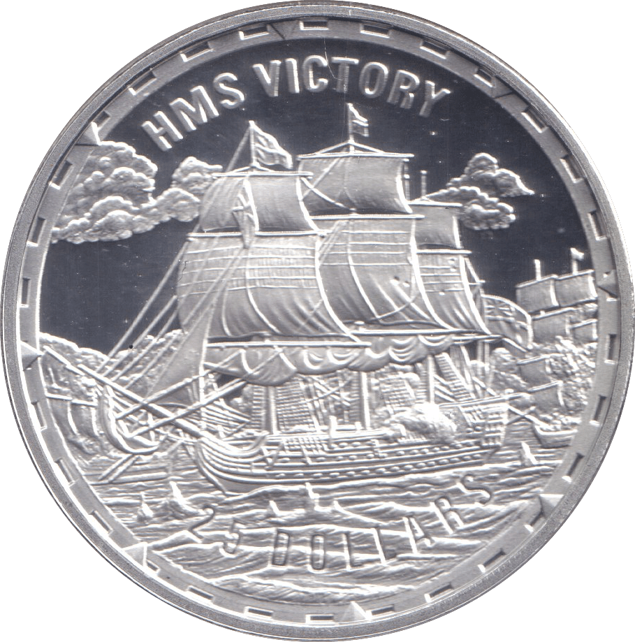 2005 SILVER PROOF 25 DOLLAR HMS VICTORY SOLOMON ISLANDS - SILVER WORLD COINS - Cambridgeshire Coins