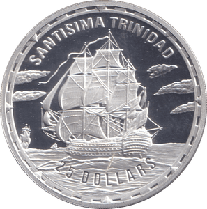 2005 SILVER PROOF 25 DOLLAR SANTISIMA TRINIDAD SOLOMON ISLANDS - SILVER WORLD COINS - Cambridgeshire Coins