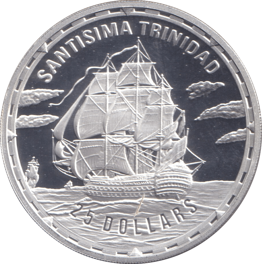 2005 SILVER PROOF 25 DOLLAR SANTISIMA TRINIDAD SOLOMON ISLANDS - SILVER WORLD COINS - Cambridgeshire Coins