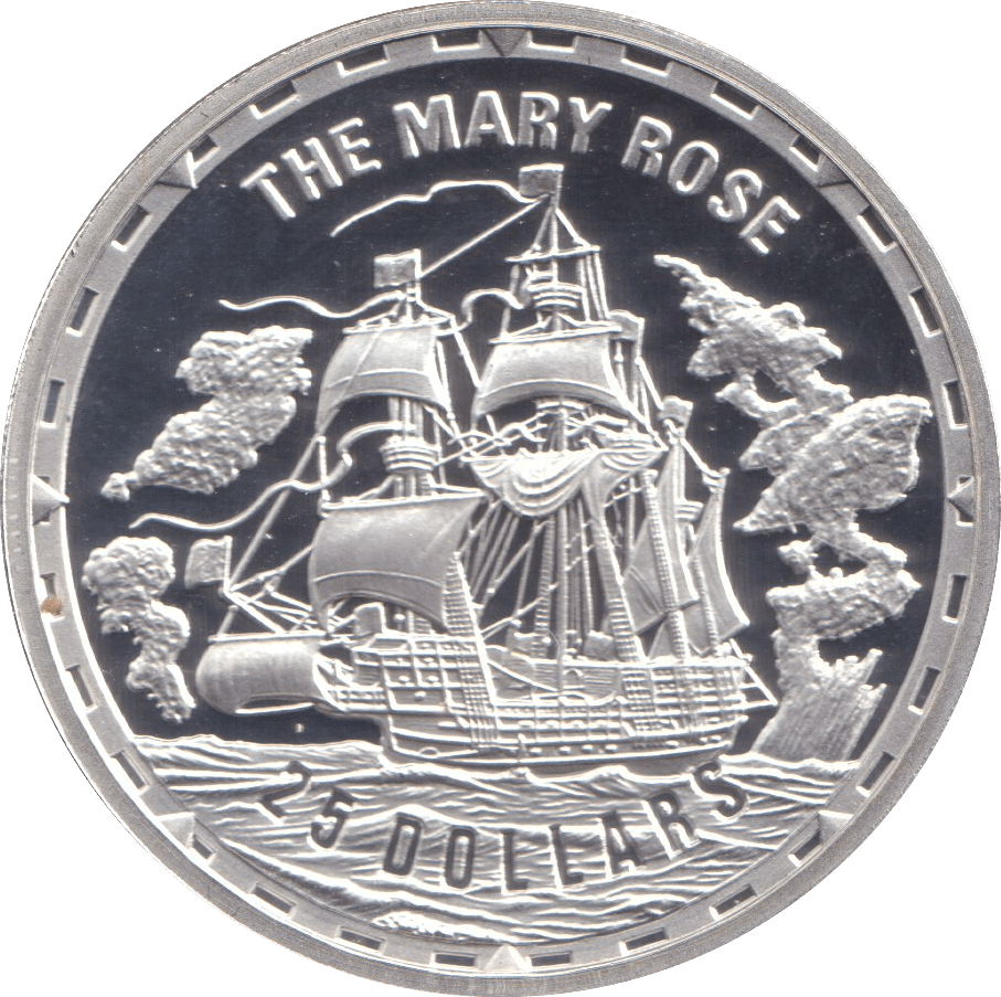 2005 SILVER PROOF 25 DOLLAR THE MARY ROSE - SILVER WORLD COINS - Cambridgeshire Coins