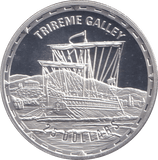 2005 SILVER PROOF 25 DOLLAR TRIREME GALLEY SOLOMON ISLANDS - SILVER WORLD COINS - Cambridgeshire Coins