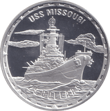 2005 SILVER PROOF 25 DOLLAR USS MISSOURI SOLOMON ISLANDS - SILVER WORLD COINS - Cambridgeshire Coins