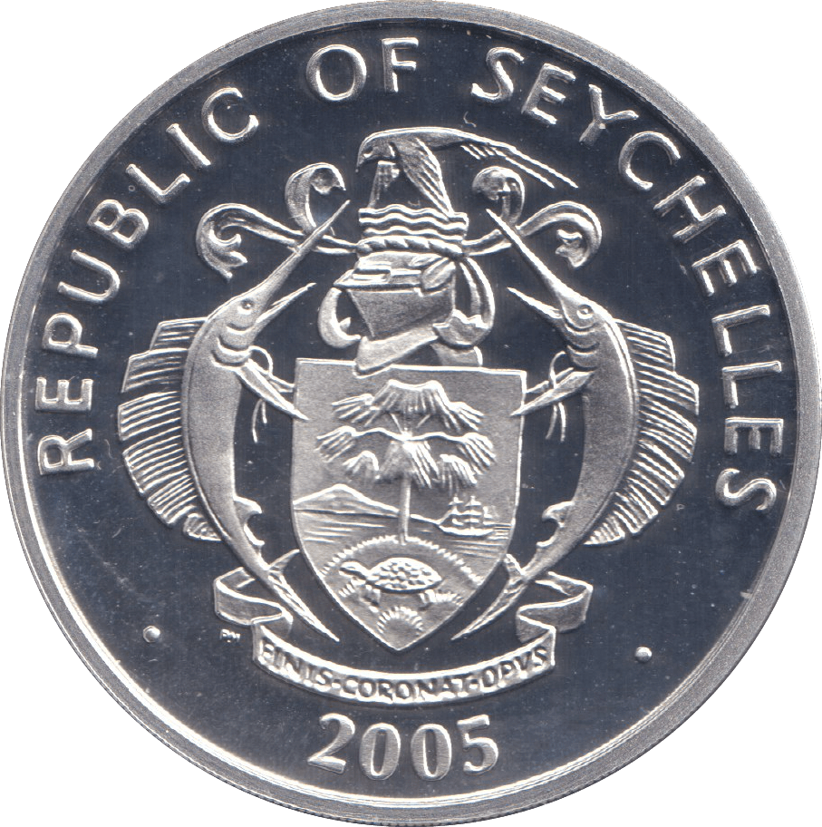 2005 SILVER PROOF 25 RUPEES REPUBLIC OF SEYCHELLES - SILVER WORLD COINS - Cambridgeshire Coins