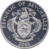 2005 SILVER PROOF 25 RUPEES REPUBLIC OF SEYCHELLES - SILVER WORLD COINS - Cambridgeshire Coins