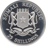 2005 SILVER PROOF 25 SHILLING REPUBLIC OF SOMALIA - SILVER WORLD COINS - Cambridgeshire Coins