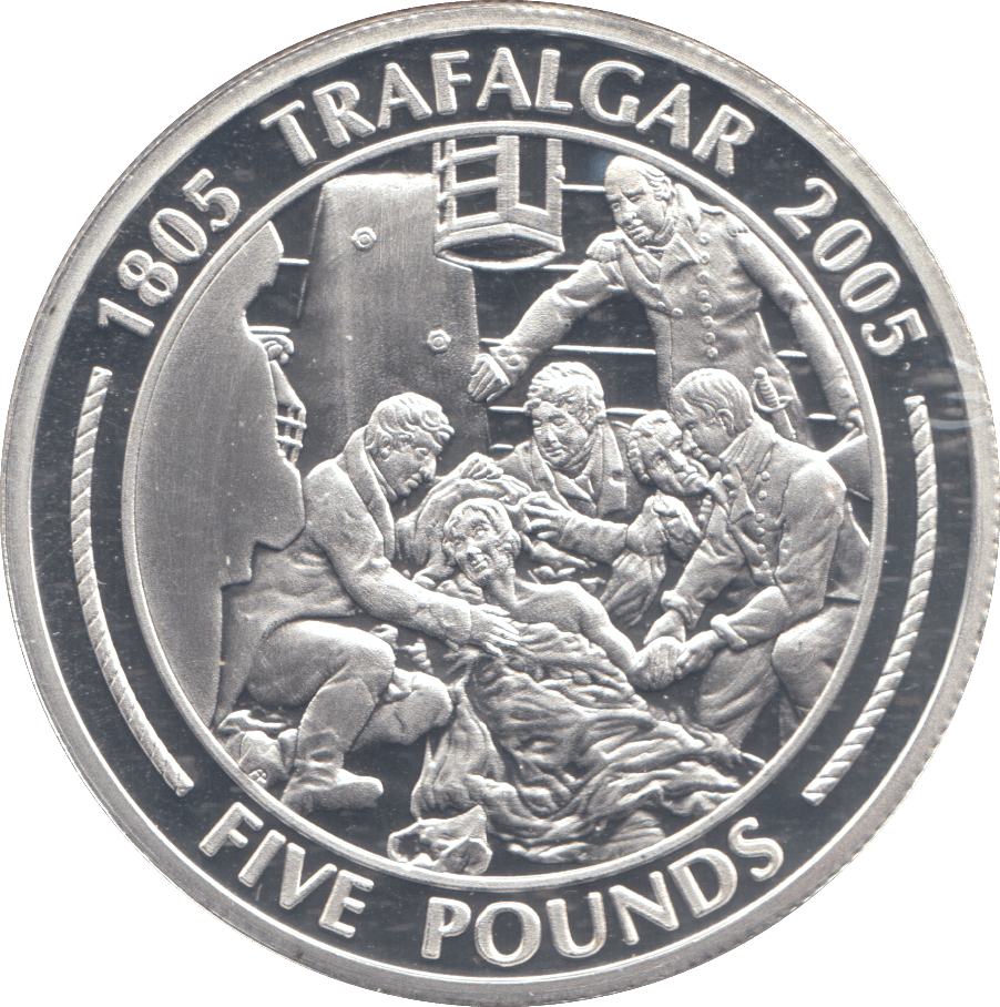 2005 SILVER PROOF 5 POUND COIN GIBRALTAR - SILVER WORLD COINS - Cambridgeshire Coins
