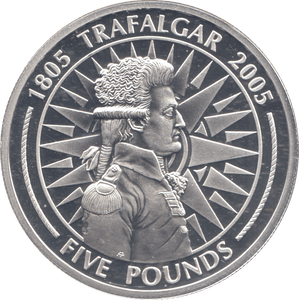2005 SILVER PROOF 5 POUND COIN GIBRALTAR - SILVER WORLD COINS - Cambridgeshire Coins