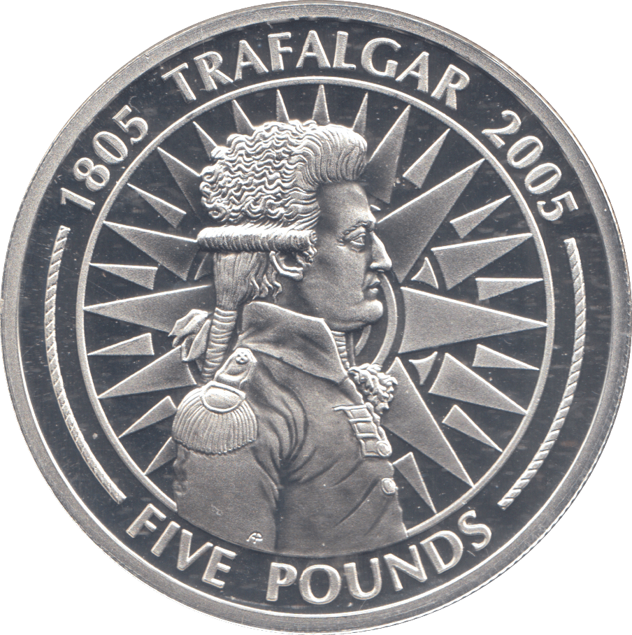 2005 SILVER PROOF 5 POUND COIN GIBRALTAR - SILVER WORLD COINS - Cambridgeshire Coins