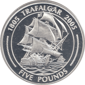 2005 SILVER PROOF 5 POUND COIN GIBRALTAR - SILVER WORLD COINS - Cambridgeshire Coins