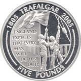 2005 SILVER PROOF 5 POUND COIN GIBRALTAR - SILVER WORLD COINS - Cambridgeshire Coins