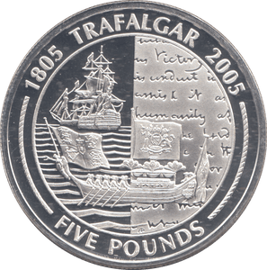 2005 SILVER PROOF 5 POUND COIN GIBRALTAR - SILVER WORLD COINS - Cambridgeshire Coins