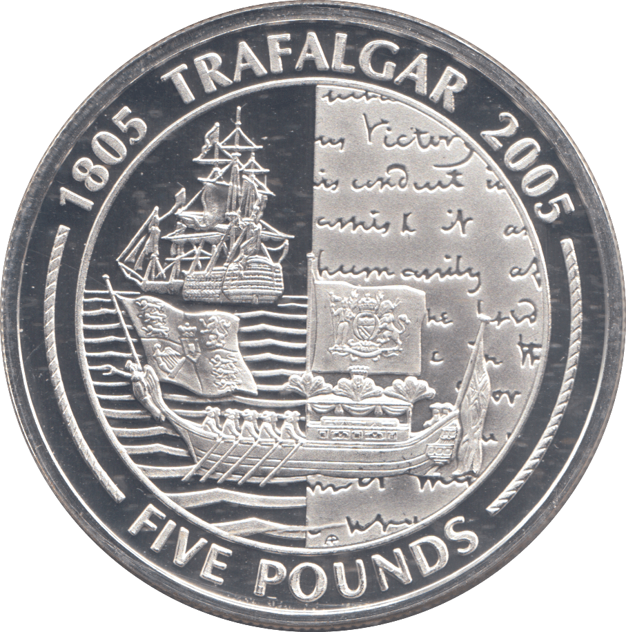 2005 SILVER PROOF 5 POUND COIN GIBRALTAR - SILVER WORLD COINS - Cambridgeshire Coins