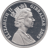 2005 SILVER PROOF 5 POUND COIN GIBRALTAR - SILVER WORLD COINS - Cambridgeshire Coins