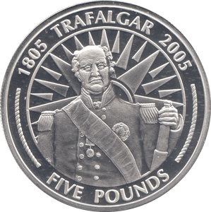 2005 SILVER PROOF 5 POUND COIN GIBRALTAR - SILVER WORLD COINS - Cambridgeshire Coins