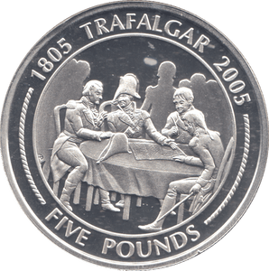 2005 SILVER PROOF 5 POUND COIN GIBRALTAR - SILVER WORLD COINS - Cambridgeshire Coins