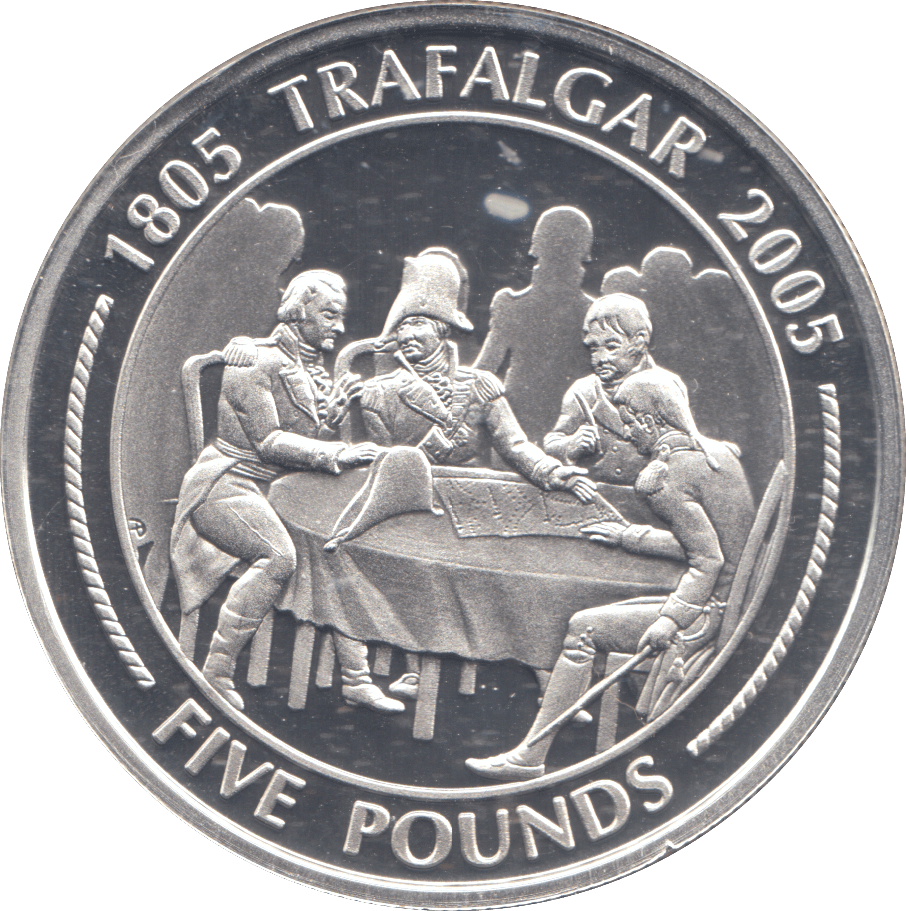 2005 SILVER PROOF 5 POUND COIN GIBRALTAR - SILVER WORLD COINS - Cambridgeshire Coins