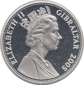 2005 SILVER PROOF 5 POUND COIN GIBRALTAR - SILVER WORLD COINS - Cambridgeshire Coins