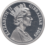2005 SILVER PROOF 5 POUND COIN GIBRALTAR - SILVER WORLD COINS - Cambridgeshire Coins