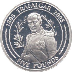 2005 SILVER PROOF FIVE POUND COIN GIBRALTAR - SILVER WORLD COINS - Cambridgeshire Coins
