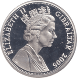 2005 SILVER PROOF FIVE POUND THE END OF THE WAR - SILVER WORLD COINS - Cambridgeshire Coins