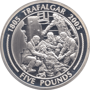 2005 SILVER PROOF FIVE POUNDS GIBRALTAR Ref.11 - SILVER WORLD COINS - Cambridgeshire Coins