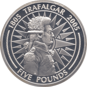 2005 SILVER PROOF FIVE POUNDS GIBRALTAR Ref.14 - SILVER WORLD COINS - Cambridgeshire Coins