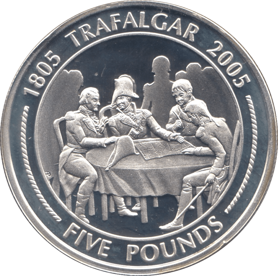 2005 SILVER PROOF FIVE POUNDS GIBRALTAR Ref.17 - SILVER WORLD COINS - Cambridgeshire Coins