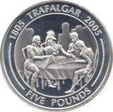 2005 SILVER PROOF FIVE POUNDS GIBRALTAR Ref.17 - SILVER WORLD COINS - Cambridgeshire Coins