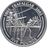 2005 SILVER PROOF FIVE POUNDS GIBRALTAR Ref.20 - SILVER WORLD COINS - Cambridgeshire Coins