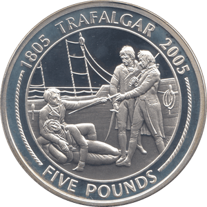 2005 SILVER PROOF FIVE POUNDS GIBRALTAR Ref.21 - SILVER WORLD COINS - Cambridgeshire Coins