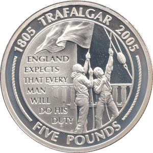 2005 SILVER PROOF FIVE POUNDS GIBRALTAR Ref.23 - SILVER WORLD COINS - Cambridgeshire Coins